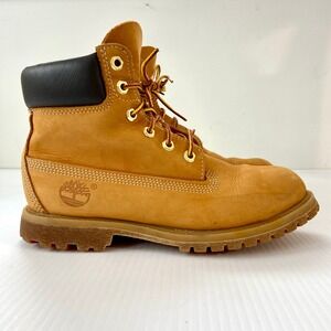 Timberland Tan Leather Lace Up Boots Womens 8M
